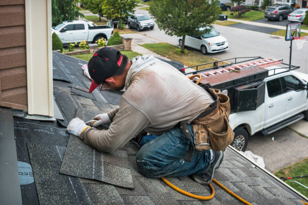 Professional Flat Roof Repair technician working in White Earth, MN